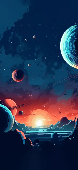 Minimalist Space Wallpaper Wallpaper