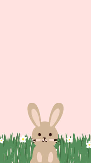 Minimalist Spring Bunny Aesthetic.jpg Wallpaper