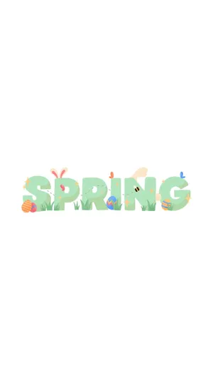 Minimalist Spring Season Graphic Wallpaper