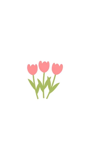 Minimalist Spring Tulips Wallpaper