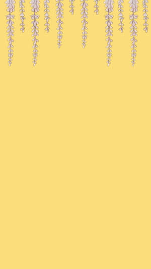 Minimalist Spring Wisteria Yellow Backdrop Wallpaper