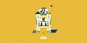 Minimalist Star Wars Yellow Background Wallpaper