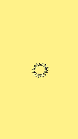 Minimalist Sun Cute Pastel Yellow Wallpaper
