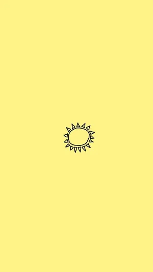 Minimalist Sun Cute Pastel Yellow Wallpaper