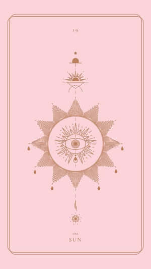 Minimalist Sun Tarot Card Aesthetic Wallpaper