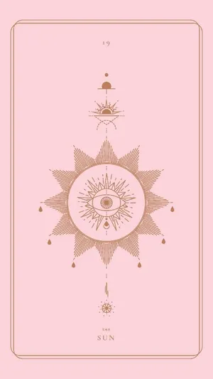 Minimalist Sun Tarot Card Aesthetic Wallpaper