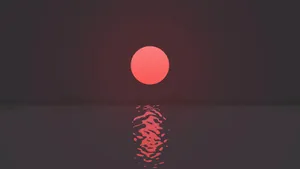 Minimalist Sunset: A Tranquil Escape Wallpaper