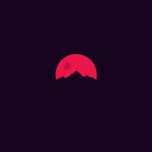 Minimalist Sunset: A Vibrant And Serene Display Wallpaper