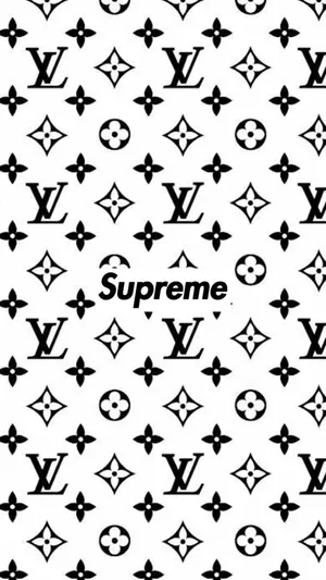 Minimalist Supreme And Louis Vuitton Phone Wallpaper