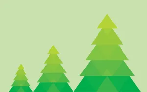 Minimalist Tablet Christmas Tree Wallpaper