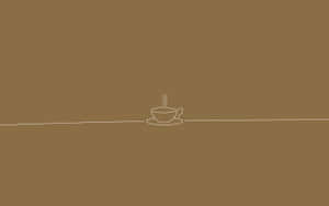 Minimalist Tea Cup Design Wallpaper