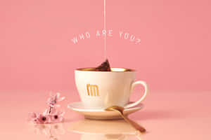 Minimalist Tea Cup Identity Query Wallpaper