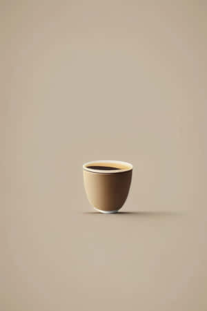 Minimalist Tea Cup Serenity Wallpaper