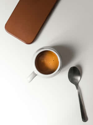 Minimalist Tea Setup Top View.jpg Wallpaper