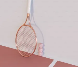Minimalist Tennis Racketand Balls Wallpaper