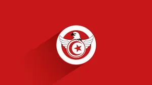 Minimalist Tunisia National Football Team Logo Wallpaper