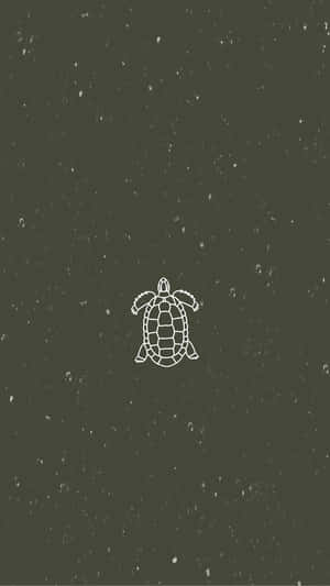 Minimalist_ Turtle_ Sketch_on_ Dark_ Background.jpg Wallpaper