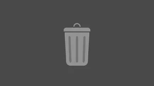 Minimalist Vector Art Icon Of Trash Can Wallpaper