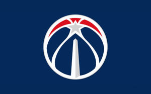 Minimalist Washington Wizards Emblem In Blue Wallpaper