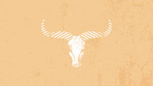 Minimalist Western Bull Aesthetic Wallpaper