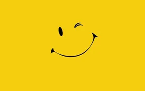 Minimalist Wink Smile Wallpaper