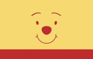 Minimalist Winnie The Pooh Standing Upright Wallpaper