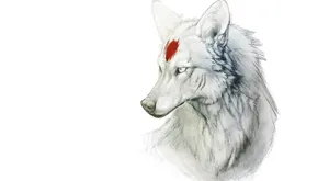 Minimalist Wolf Art Wallpaper