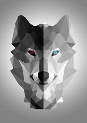 Minimalist Wolf Artwork Wallpaper