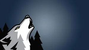 Minimalist Wolf Artwork Wallpaper