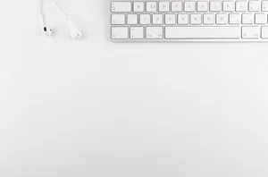 Minimalist Work Desk Setup Wallpaper