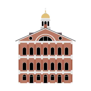 Minimalistic Artwork Of Faneuil Hall Wallpaper
