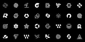 Minimalistic Black And White Logo Design Wallpaper