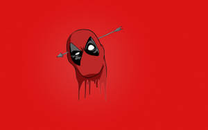 Minimalistic Deadpool's Head With Arrow Wallpaper