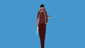 Minimalistic Jinwoo Solo Leveling 4k Wallpaper