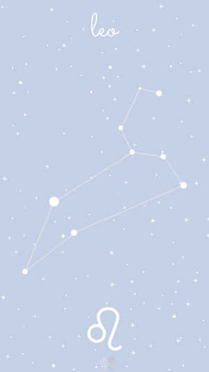 Minimalistic Leo Zodiac Sign And Constellation Wallpaper