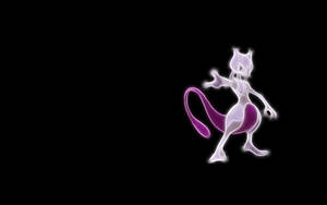 Minimalistic Shiny Mewtwo Wallpaper