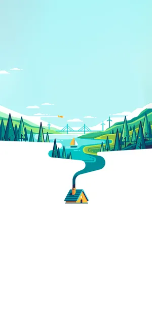 Minimum Effort For A House With Lots Of Trees Wallpaper