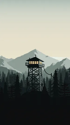 Minimum Size Of The House Compared To Gigantic Trees Wallpaper