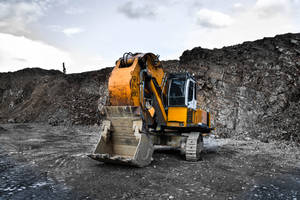 Mining Backhoe Wallpaper