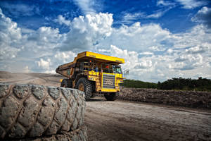 Mining Yellow Truck Wallpaper