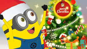 Minion Christmas Celebration.jpg Wallpaper