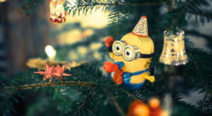 Minion Christmas Celebration Wallpaper