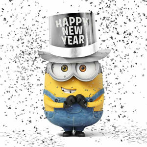 Minion Happy New Year Top Hat Wallpaper