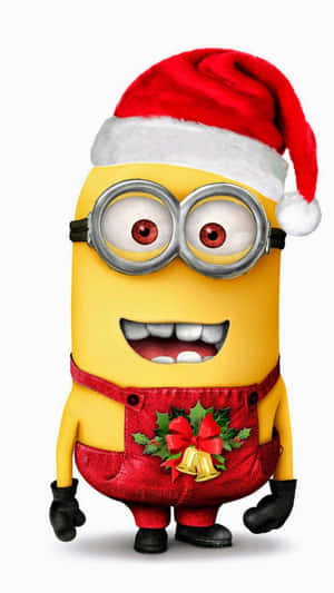 Minionin Santa Hat Wallpaper