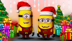 Minions Christmas Celebration.jpg Wallpaper