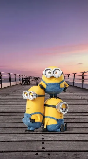 Minions Sunset Digital Art Wallpaper