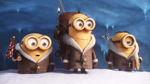 Minions Winter Holiday Adventure Wallpaper