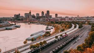 Minnesota Sunset Highway Wallpaper