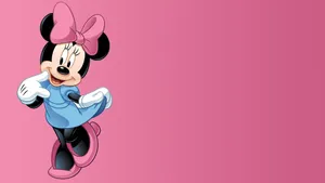 Minnie Mouse On Gradient Background Wallpaper