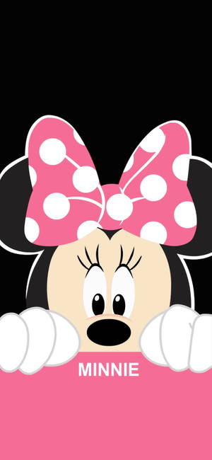 Minnie Mouse Peeking From Wall Wallpaper